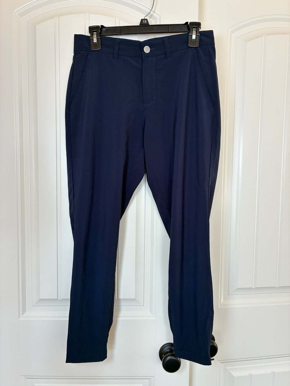 Primo Men's Navy Blue Golf Pants Stretch with Zipper Ankles, 29 short